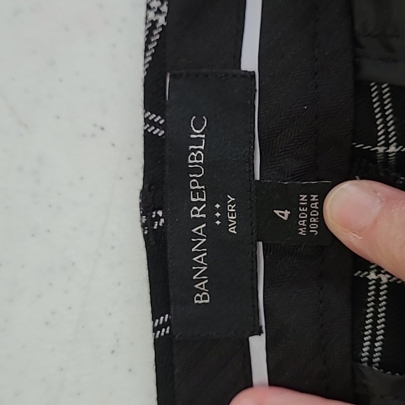 Banana Republic women's Avery black and white checkered pants size 4 - Picture 3 of 7